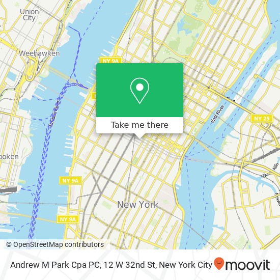 Andrew M Park Cpa PC, 12 W 32nd St map