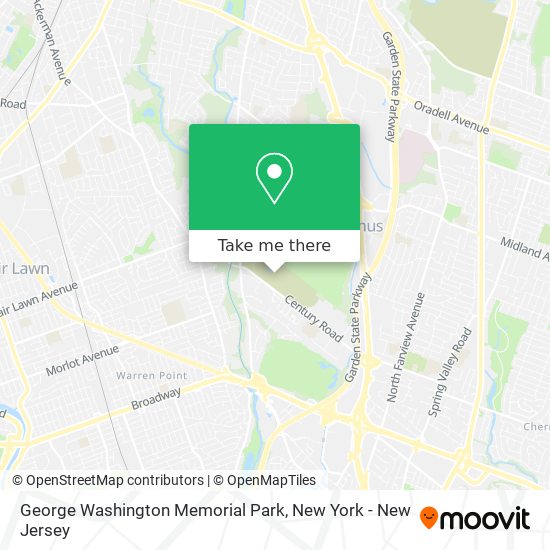 George Washington Memorial Park map