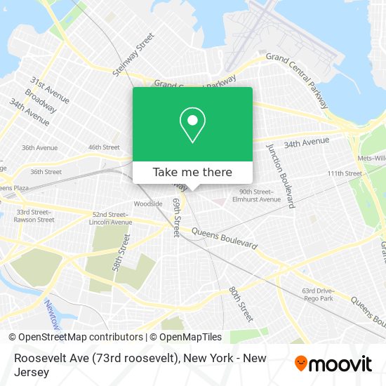 Roosevelt Ave (73rd roosevelt) map