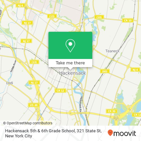 Hackensack 5th & 6th Grade School, 321 State St map