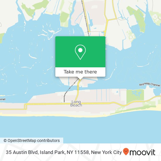 Mapa de 35 Austin Blvd, Island Park, NY 11558