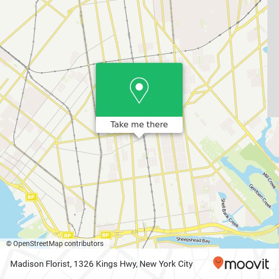 Mapa de Madison Florist, 1326 Kings Hwy