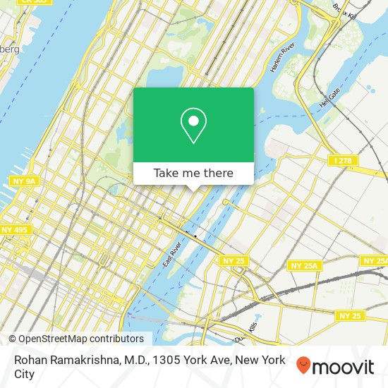Rohan Ramakrishna, M.D., 1305 York Ave map