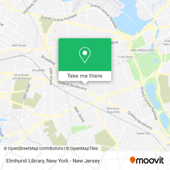 Elmhurst Library map