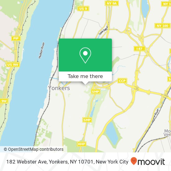 182 Webster Ave, Yonkers, NY 10701 map