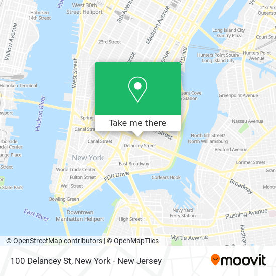 100 Delancey St map