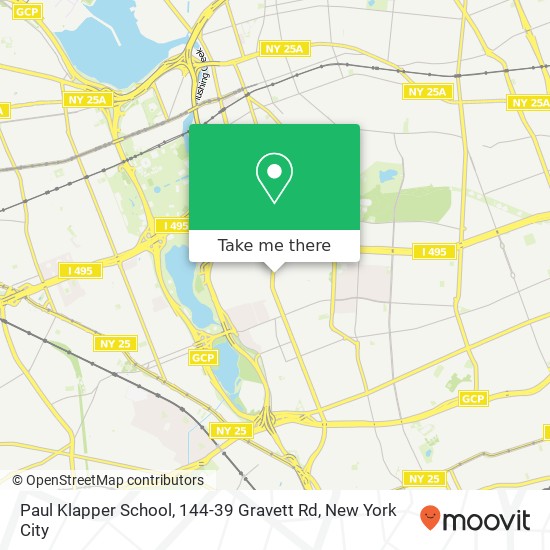 Mapa de Paul Klapper School, 144-39 Gravett Rd