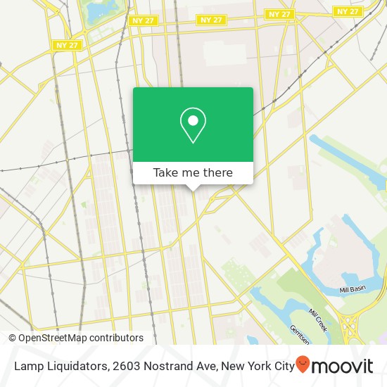 Mapa de Lamp Liquidators, 2603 Nostrand Ave