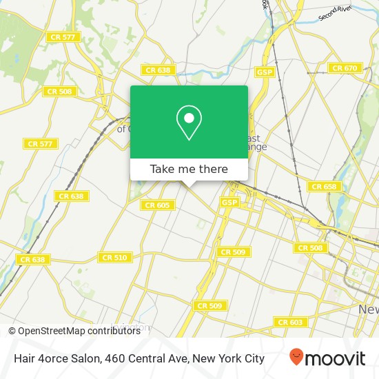 Mapa de Hair 4orce Salon, 460 Central Ave