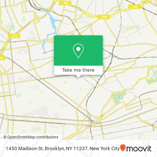 Mapa de 1450 Madison St, Brooklyn, NY 11237