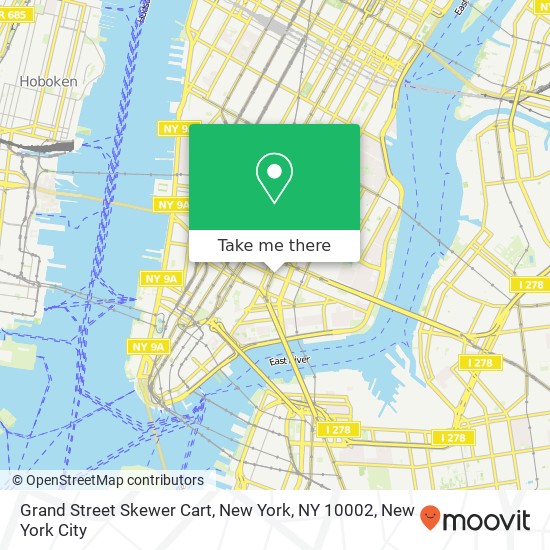 Grand Street Skewer Cart, New York, NY 10002 map