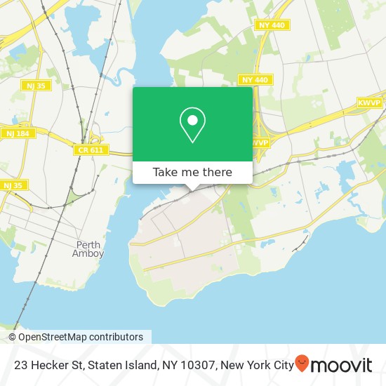Mapa de 23 Hecker St, Staten Island, NY 10307