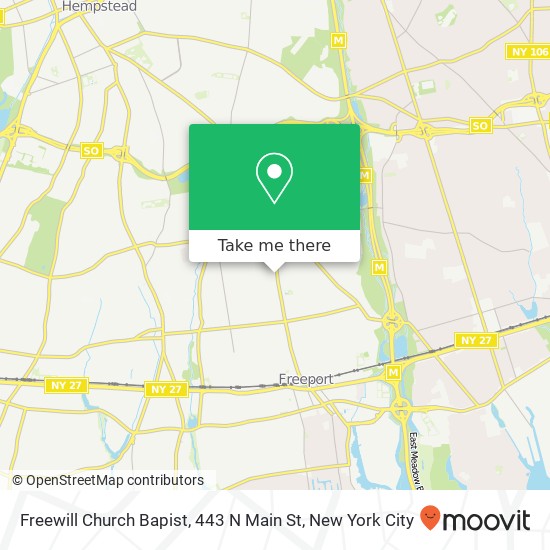 Mapa de Freewill Church Bapist, 443 N Main St