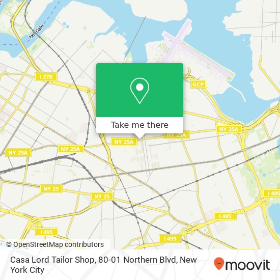 Mapa de Casa Lord Tailor Shop, 80-01 Northern Blvd