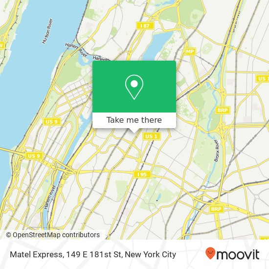 Matel Express, 149 E 181st St map