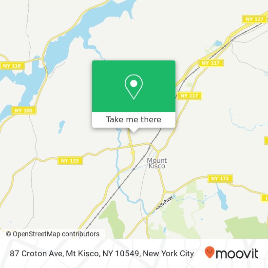 Mapa de 87 Croton Ave, Mt Kisco, NY 10549
