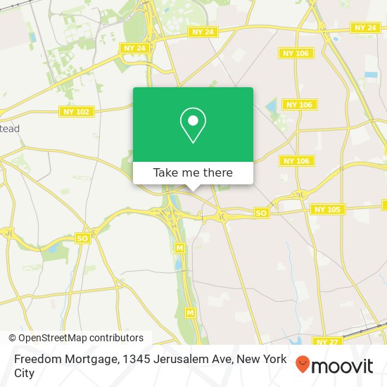 Freedom Mortgage, 1345 Jerusalem Ave map