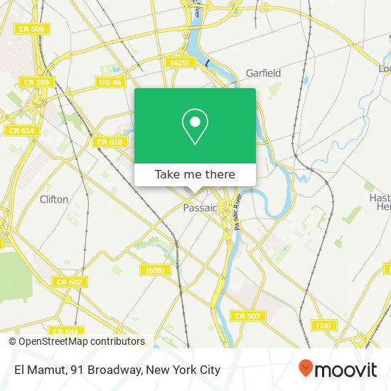 El Mamut, 91 Broadway map