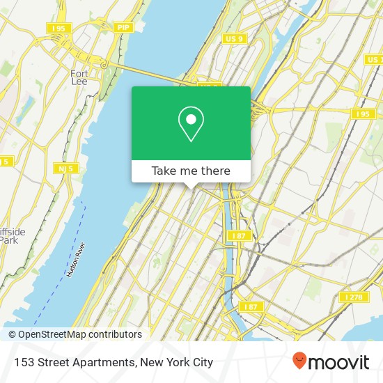 Mapa de 153 Street Apartments, 445 W 153rd St