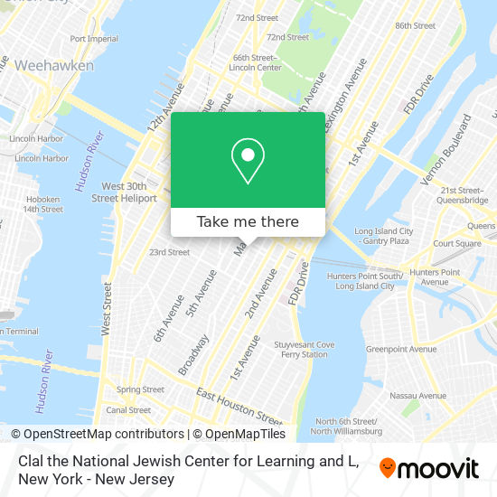 Mapa de Clal the National Jewish Center for Learning and L