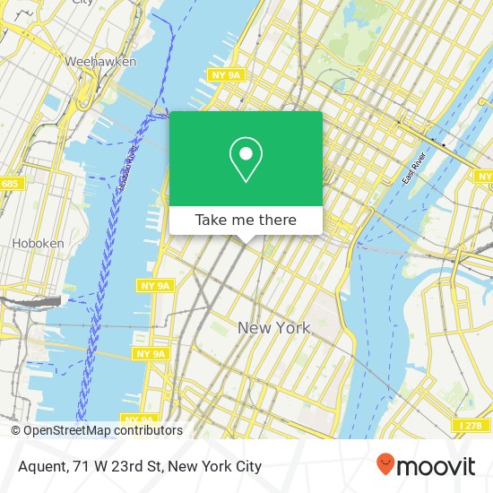 Mapa de Aquent, 71 W 23rd St