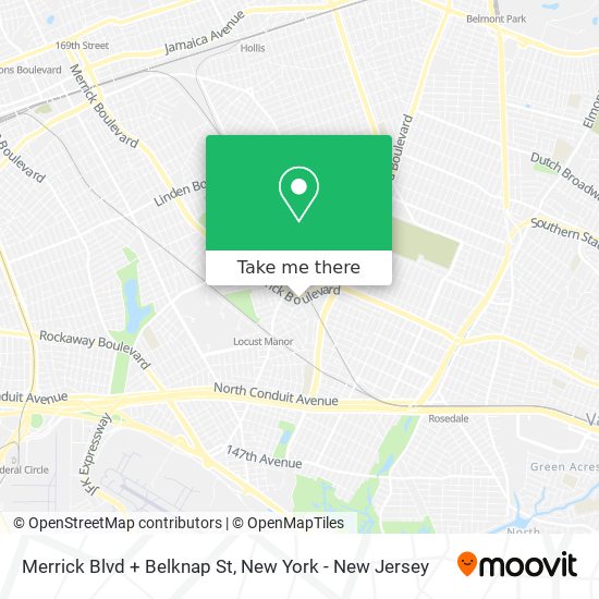Merrick Blvd + Belknap St map