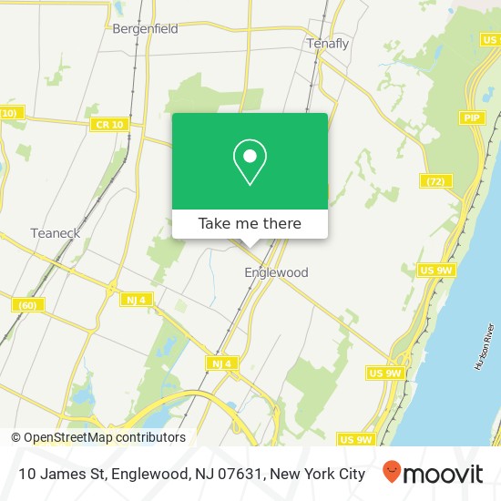 Mapa de 10 James St, Englewood, NJ 07631