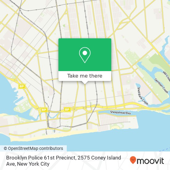 Mapa de Brooklyn Police 61st Precinct, 2575 Coney Island Ave