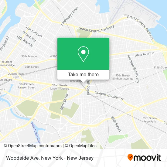 Mapa de Woodside Ave