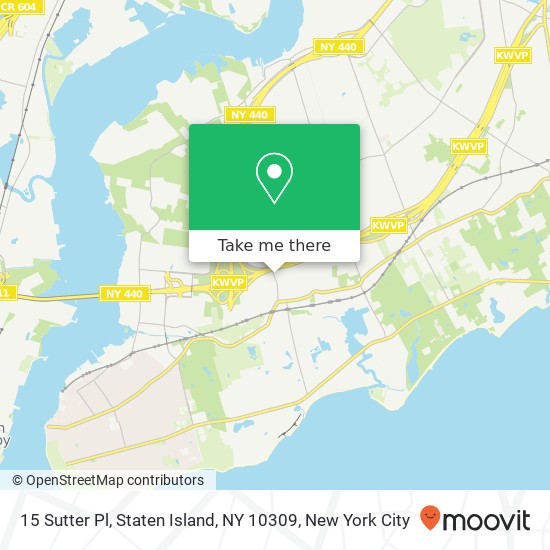 Mapa de 15 Sutter Pl, Staten Island, NY 10309