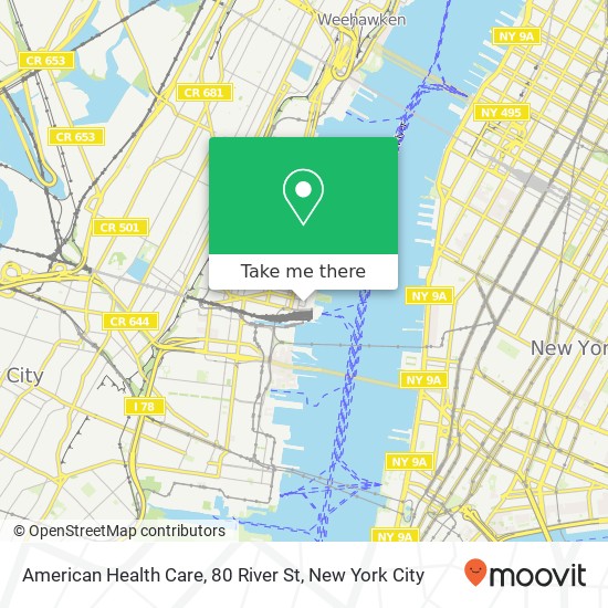 Mapa de American Health Care, 80 River St