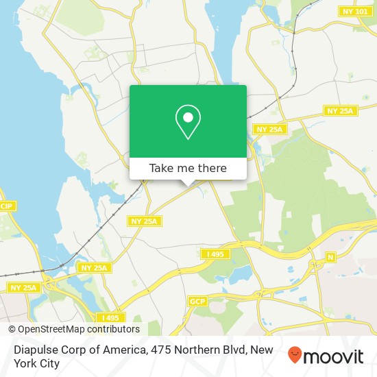 Mapa de Diapulse Corp of America, 475 Northern Blvd