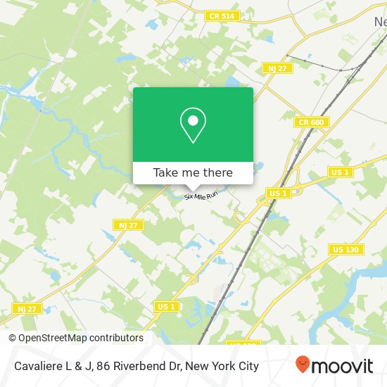 Mapa de Cavaliere L & J, 86 Riverbend Dr