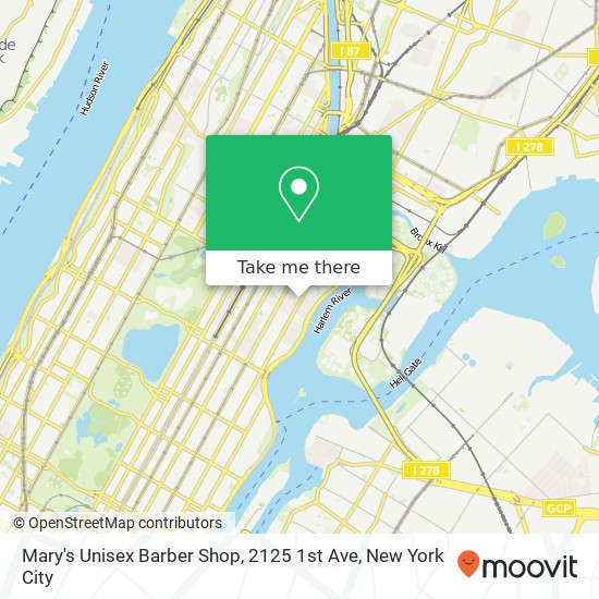 Mary's Unisex Barber Shop, 2125 1st Ave map