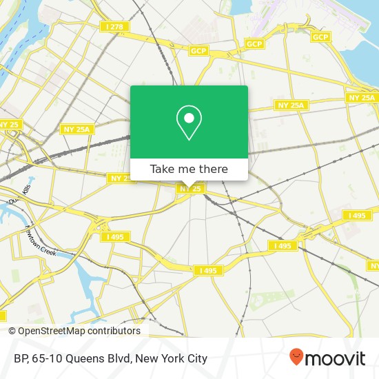 BP, 65-10 Queens Blvd map