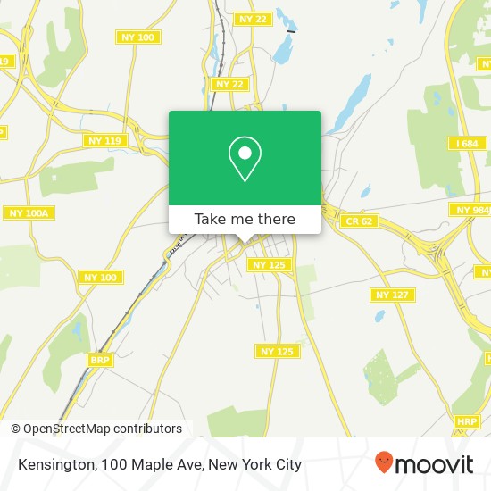 Kensington, 100 Maple Ave map