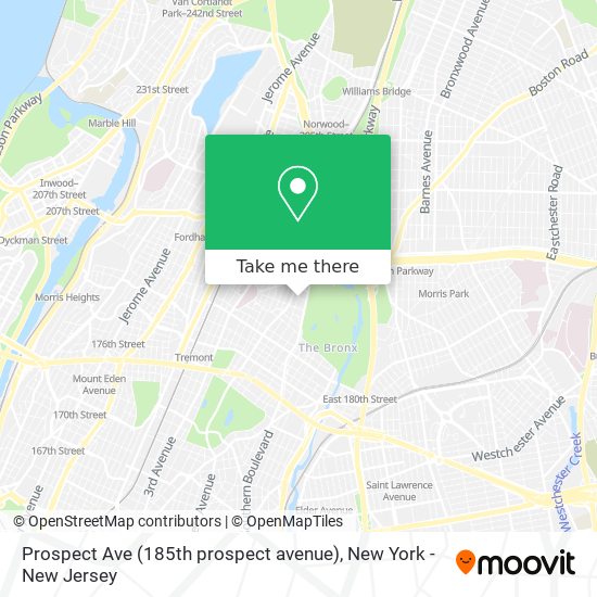 Mapa de Prospect Ave (185th prospect avenue)