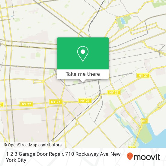 Mapa de 1 2 3 Garage Door Repair, 710 Rockaway Ave