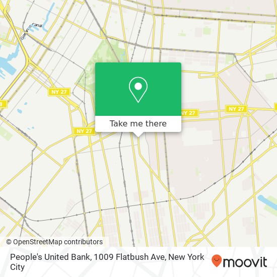 Mapa de People's United Bank, 1009 Flatbush Ave