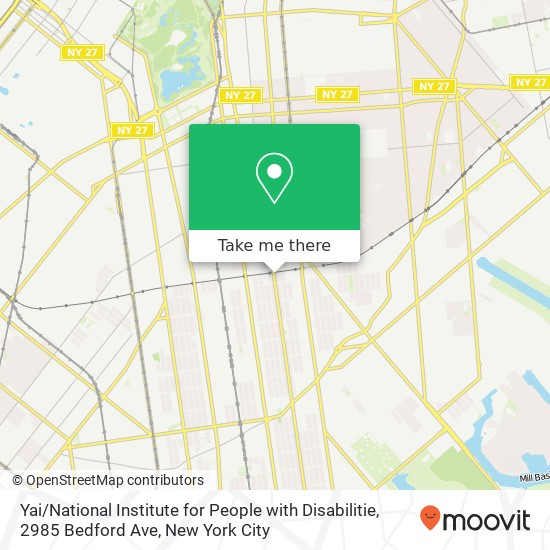 Mapa de Yai / National Institute for People with Disabilitie, 2985 Bedford Ave