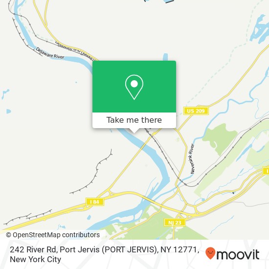 Mapa de 242 River Rd, Port Jervis (PORT JERVIS), NY 12771