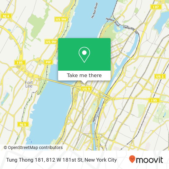Tung Thong 181, 812 W 181st St map
