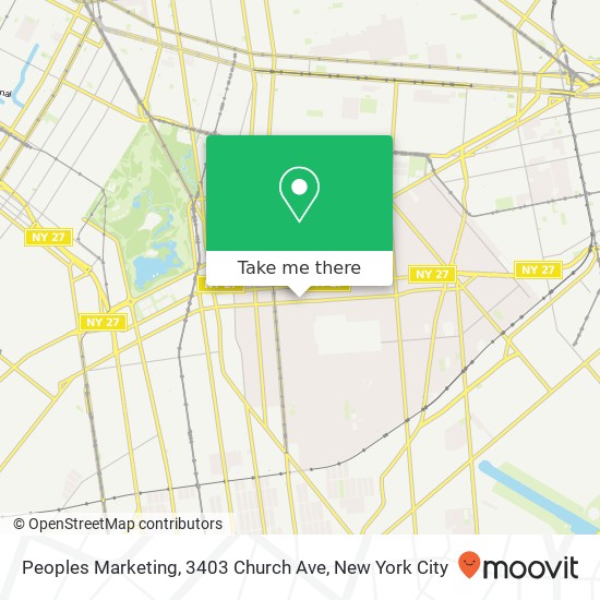 Mapa de Peoples Marketing, 3403 Church Ave