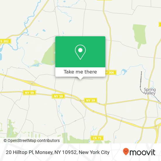 Mapa de 20 Hilltop Pl, Monsey, NY 10952