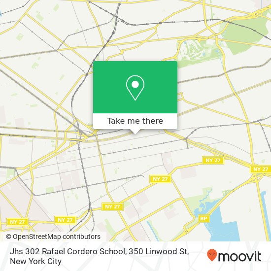 Jhs 302 Rafael Cordero School, 350 Linwood St map
