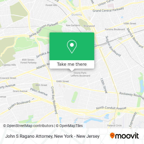 John S Ragano Attorney map