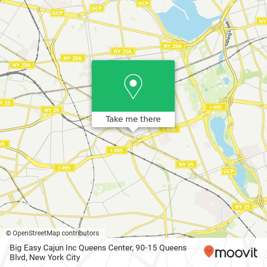Big Easy Cajun Inc Queens Center, 90-15 Queens Blvd map