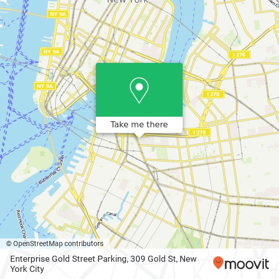 Enterprise Gold Street Parking, 309 Gold St map