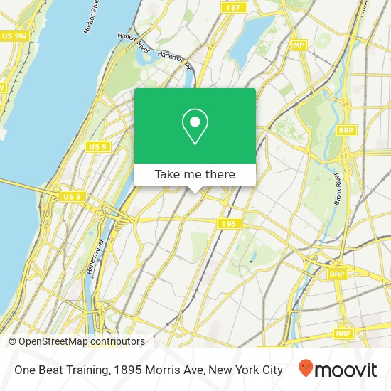 One Beat Training, 1895 Morris Ave map
