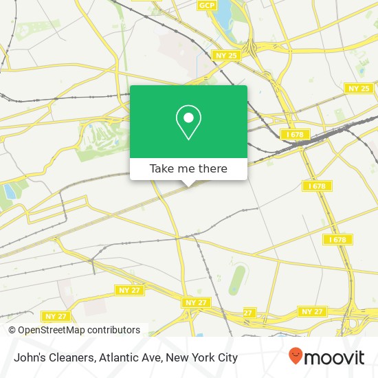 John's Cleaners, Atlantic Ave map